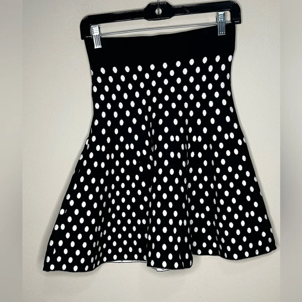 Anthropologie Maeve Polka Dot Knit Knit Skirt XS